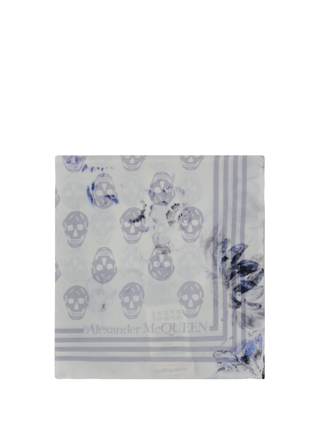 Silk foulard with Chiaroscuro floral motif