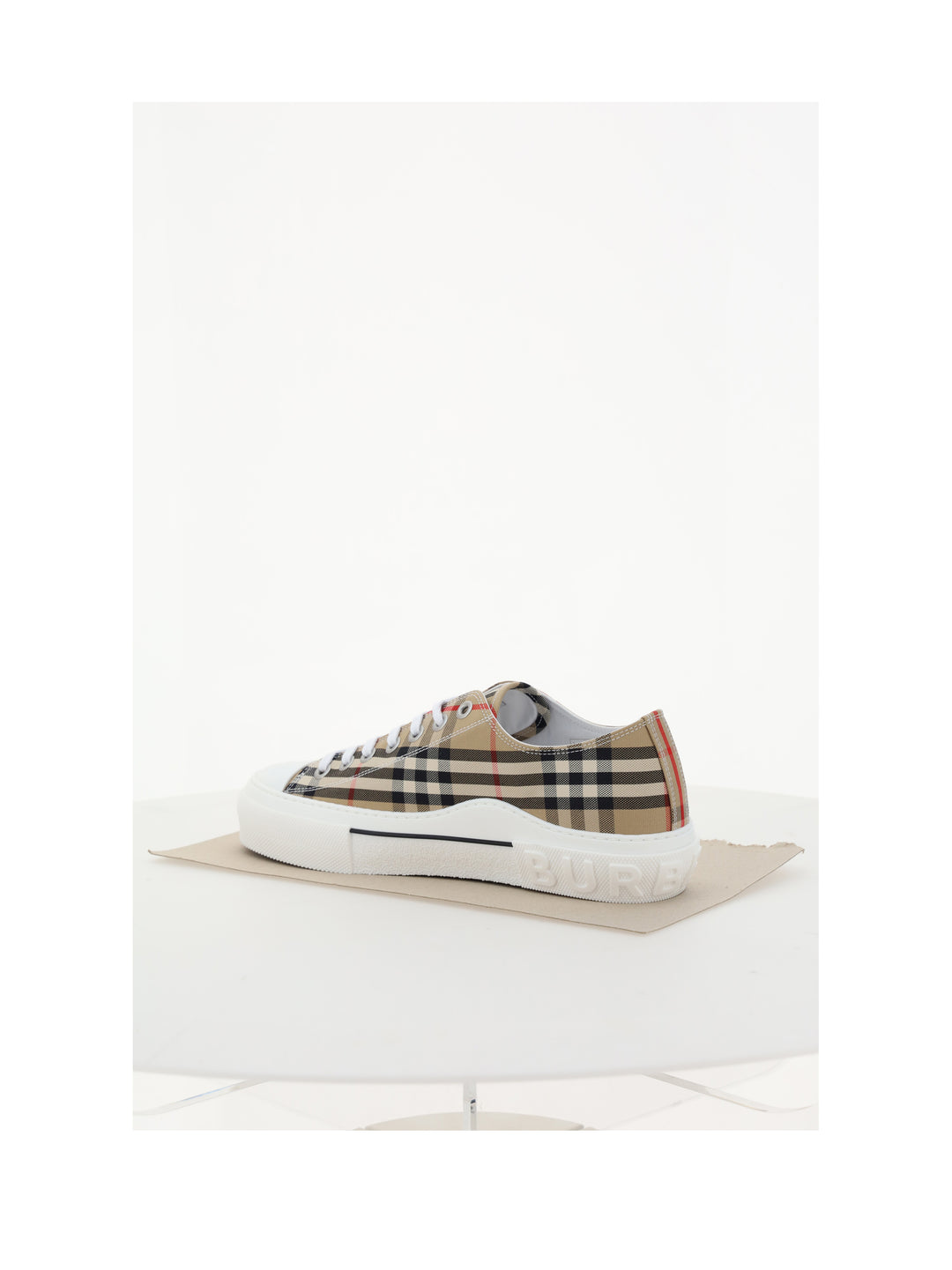 Cotton sneakers with iconic Check