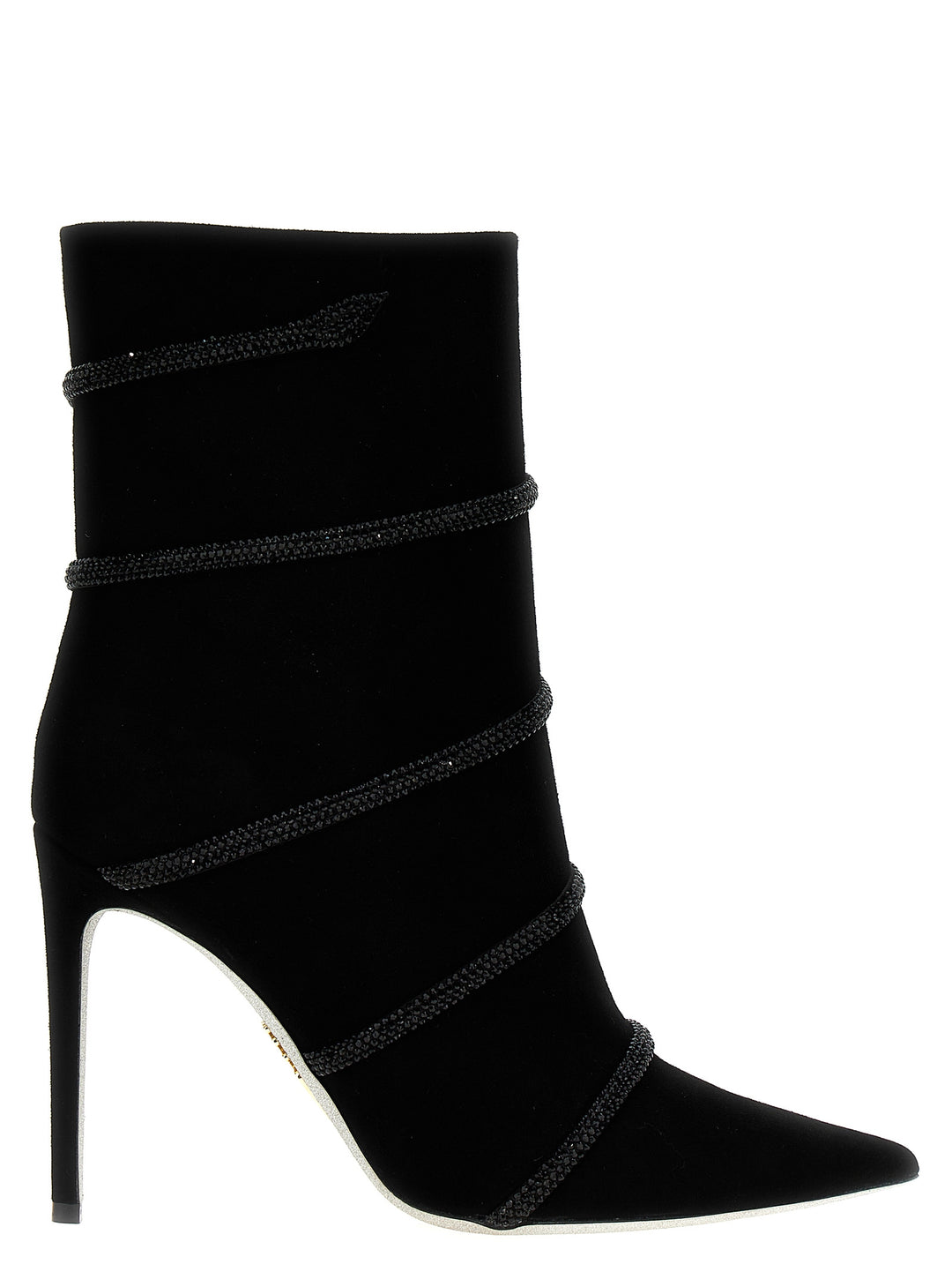 Suede Rhinestone Ankle Boots Boots, Ankle Boots Black