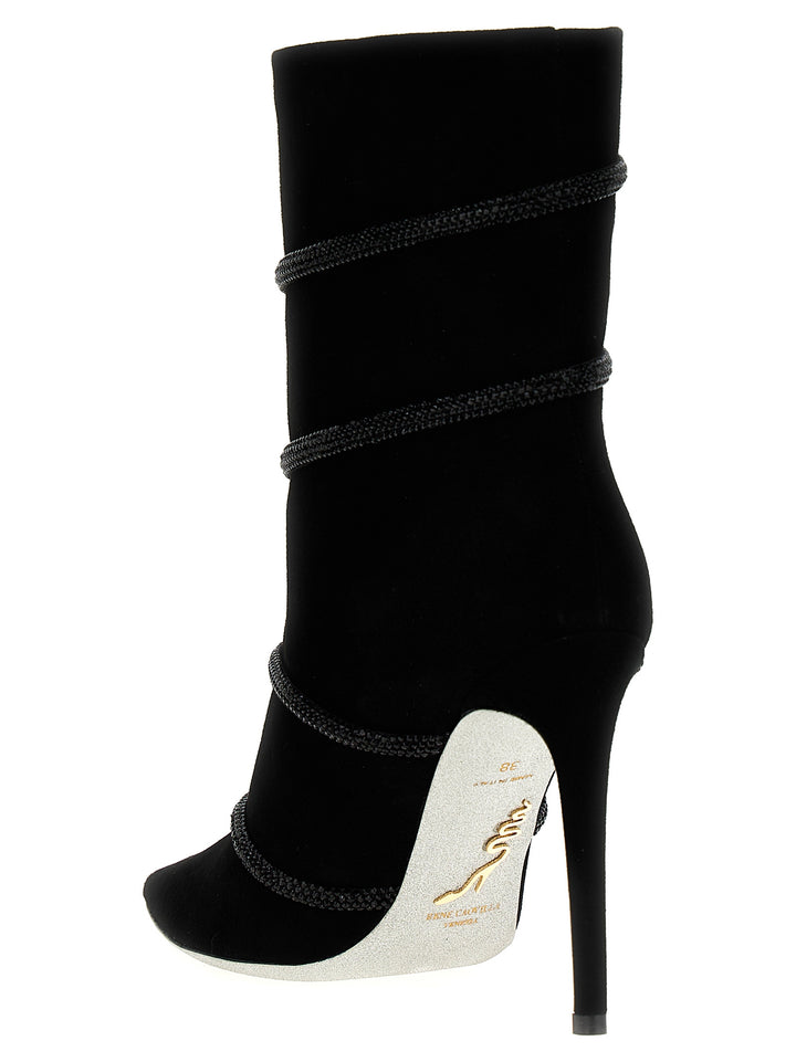 Suede Rhinestone Ankle Boots Boots, Ankle Boots Black