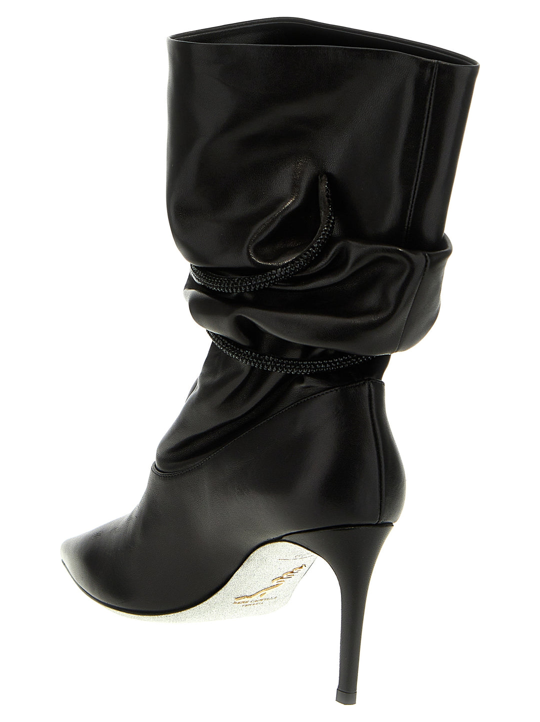 Rhinestone Nappa Ankle Boots Boots, Ankle Boots Black