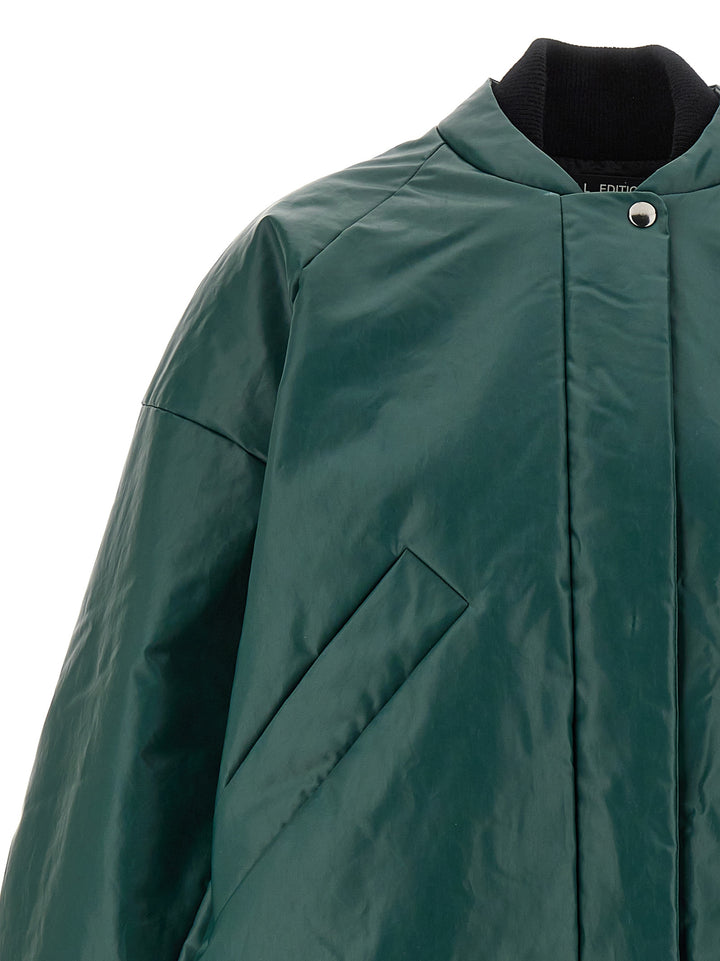 Oversized Padded Casual Jackets, Parka Green