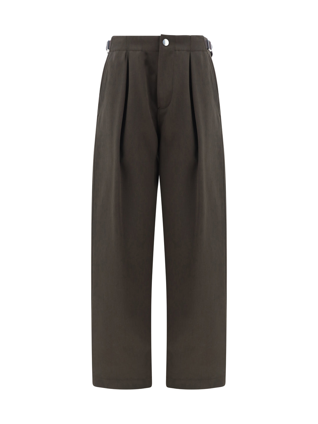 Cotton trouser with lateral adjustable straps