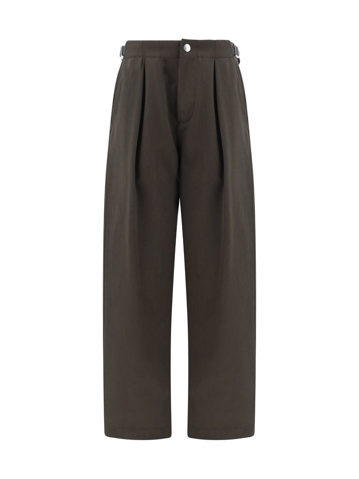 Cotton trouser with lateral adjustable straps