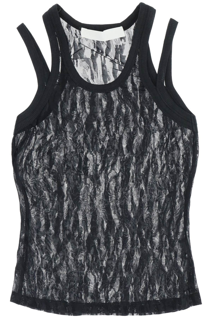 Camouflage Mesh Tank Top - Dion Lee - Women