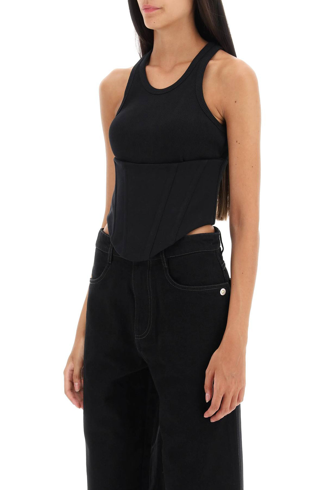 Tank Top With Underbust Corset - Dion Lee - Women