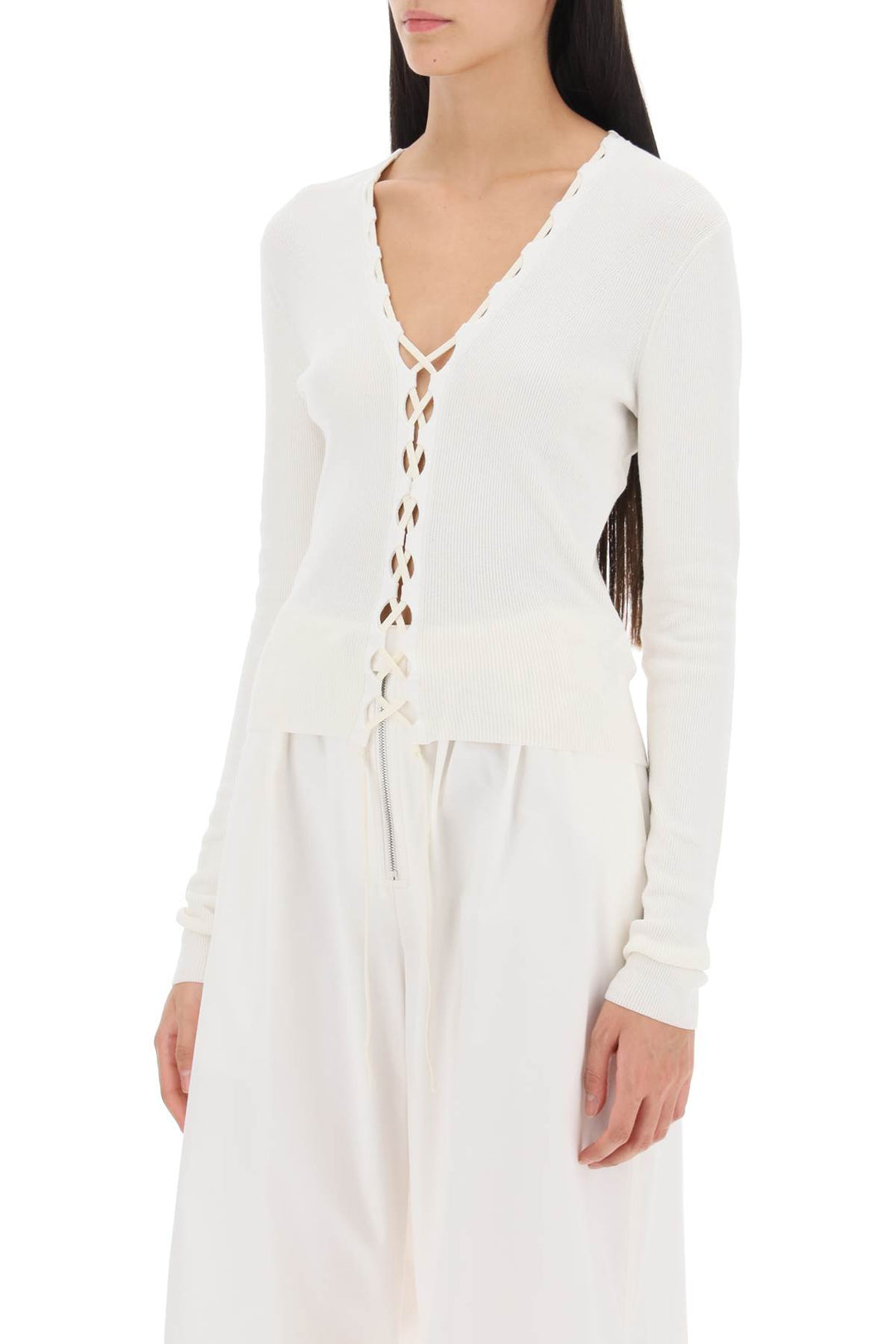 Lace Up Cardigan - Dion Lee - Women