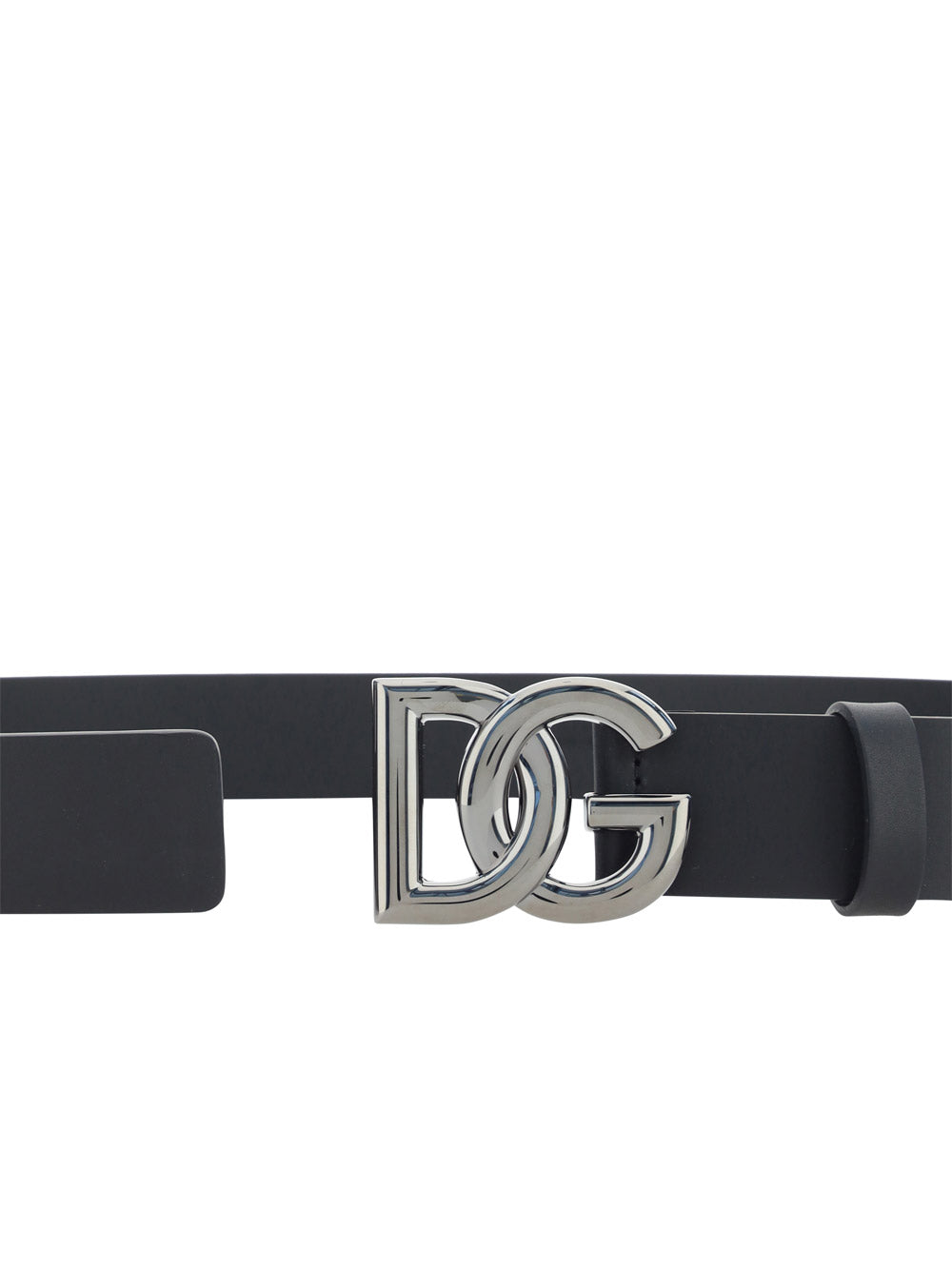 Leather logoed belt