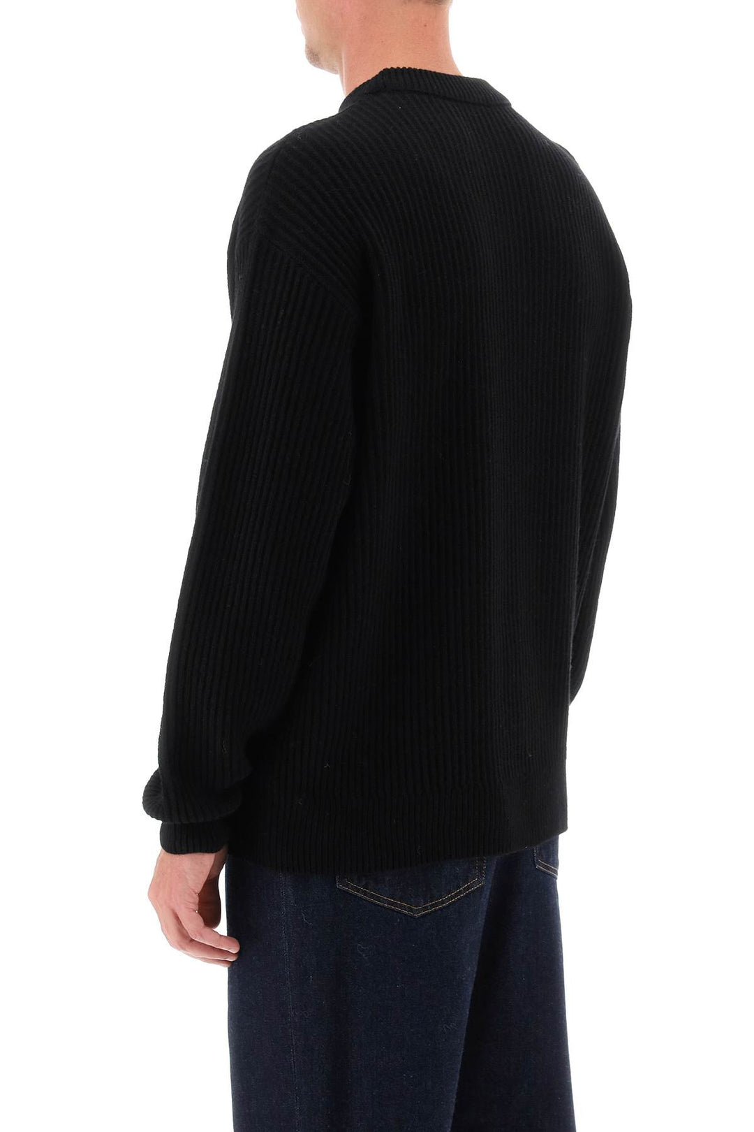 Recycled Wool Sweater - Closed - Men