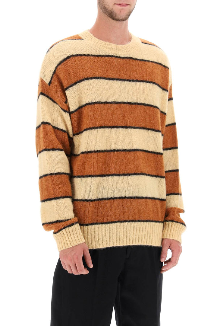 Striped Wool And Alpaca Sweater - Closed - Men