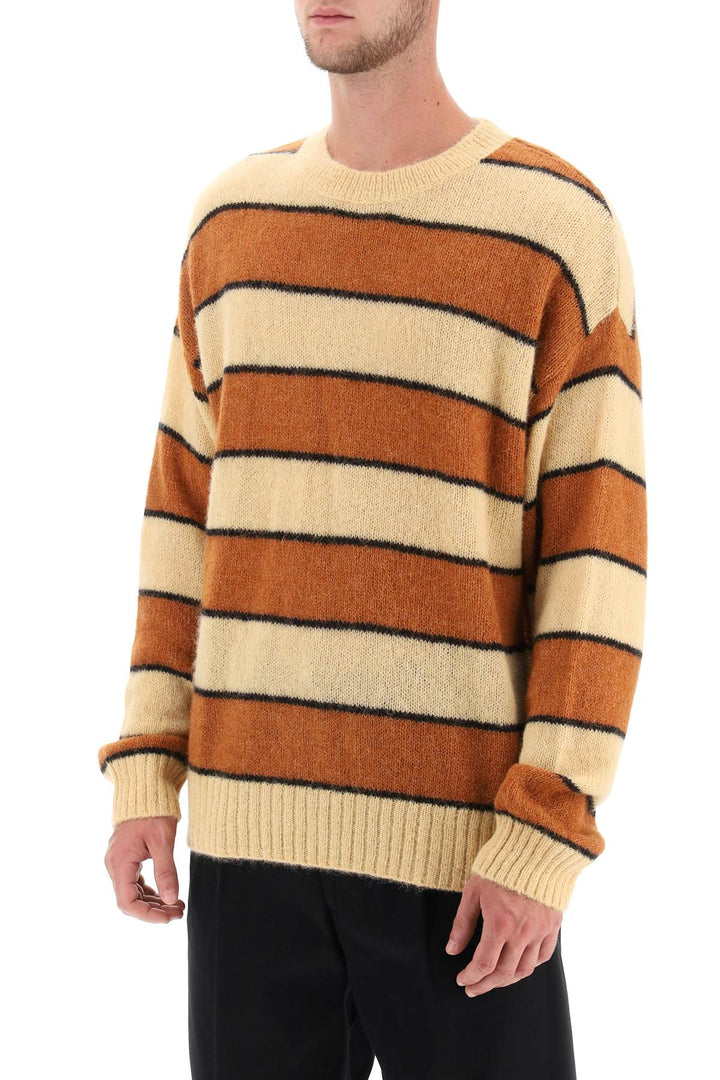 Striped Wool And Alpaca Sweater - Closed - Men