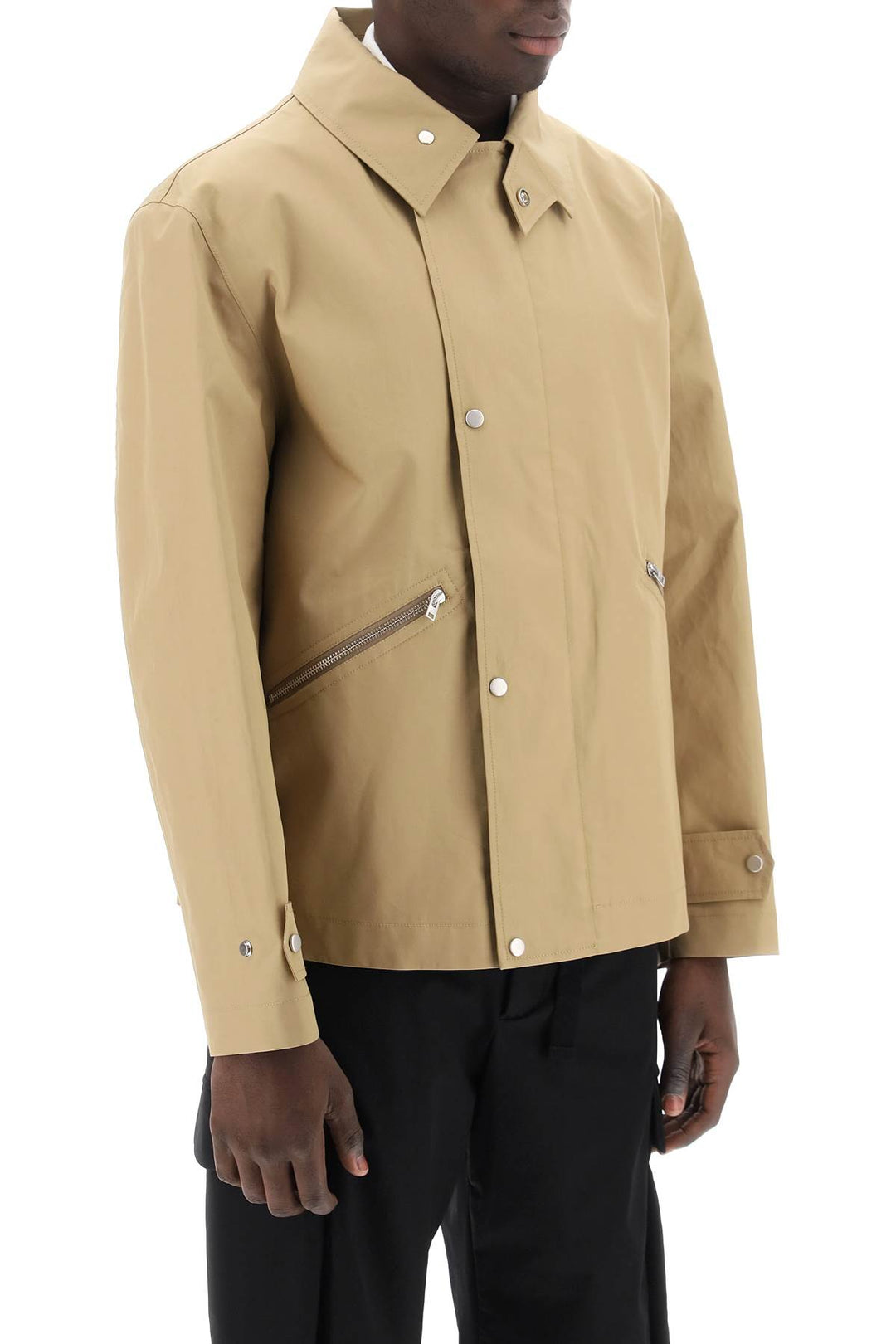 Water Repellent Windbreaker Jacket - Closed - Men