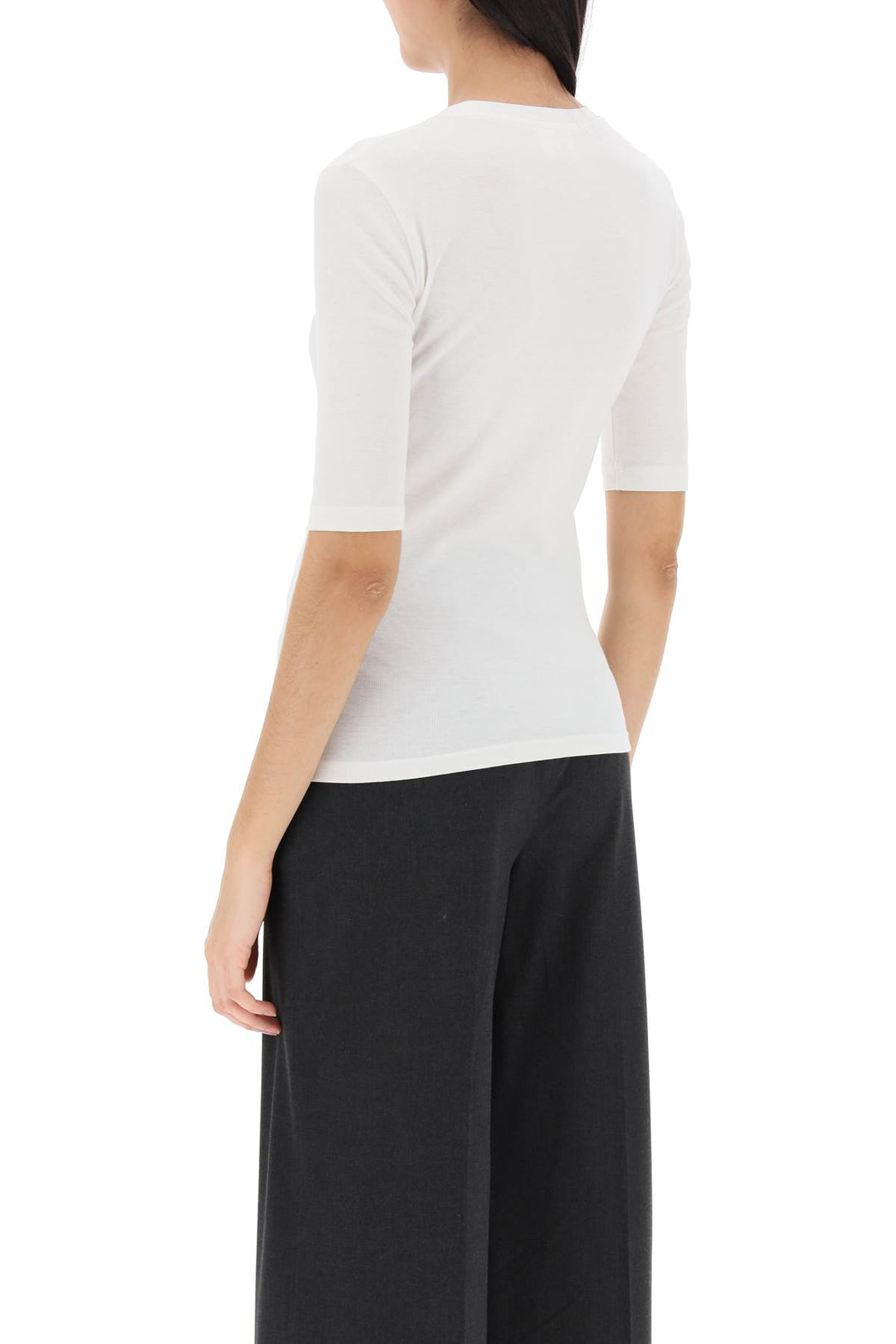 Cotton & Modal T Shirt - Closed - Women