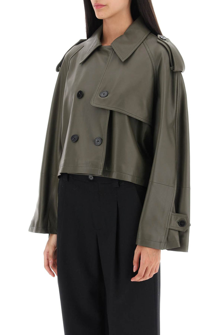 Cropped Trench Coat In Lamb Leather - Closed - Women