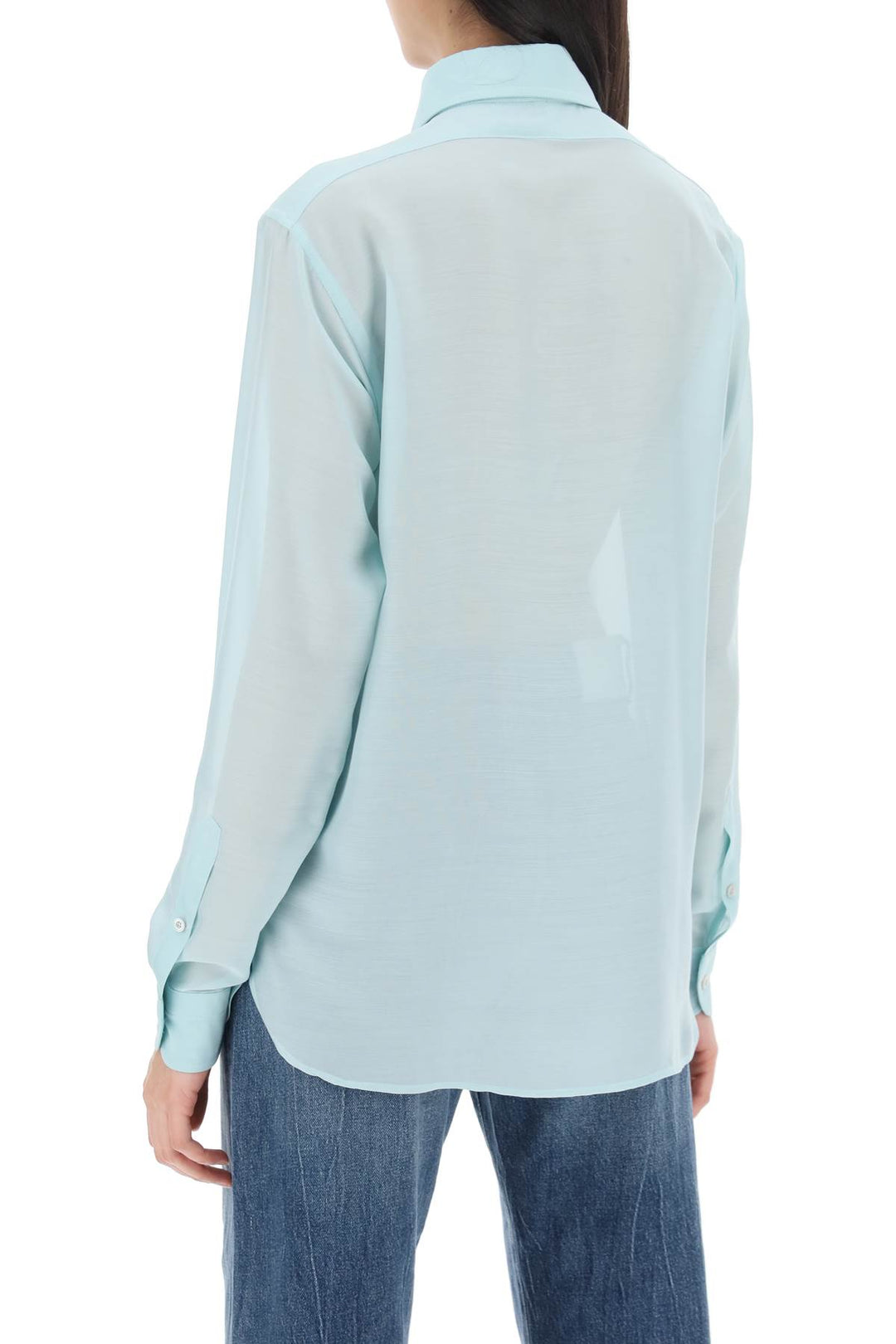 Blusa Semitrasparente In Charmeuse - Tom Ford - Women