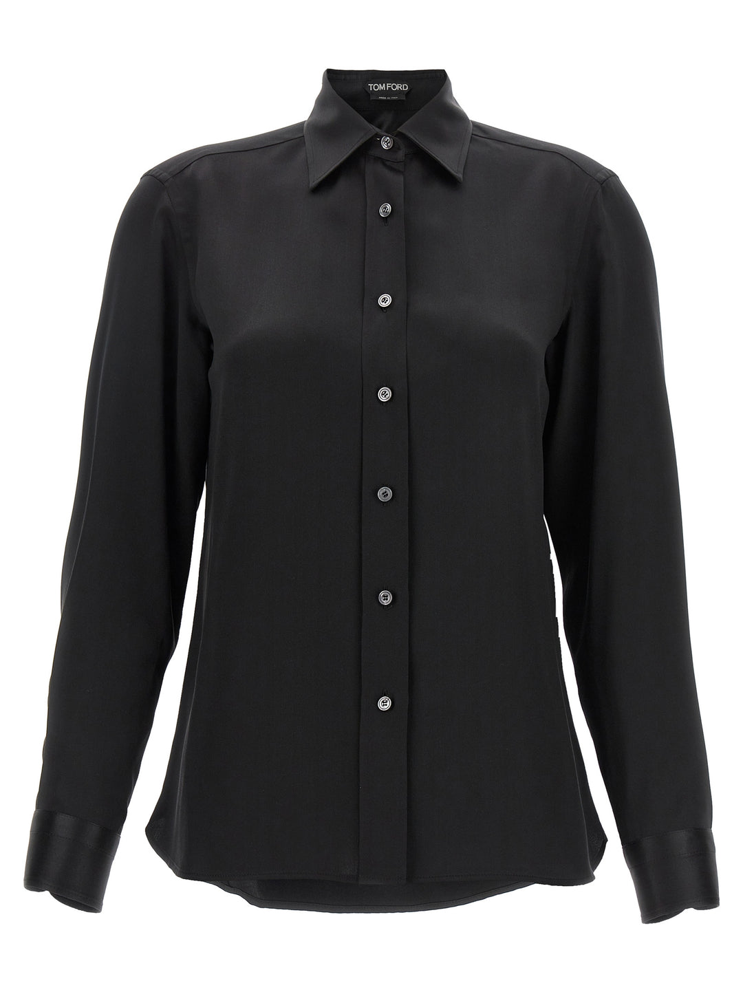 Satin Shirt Shirt, Blouse Black