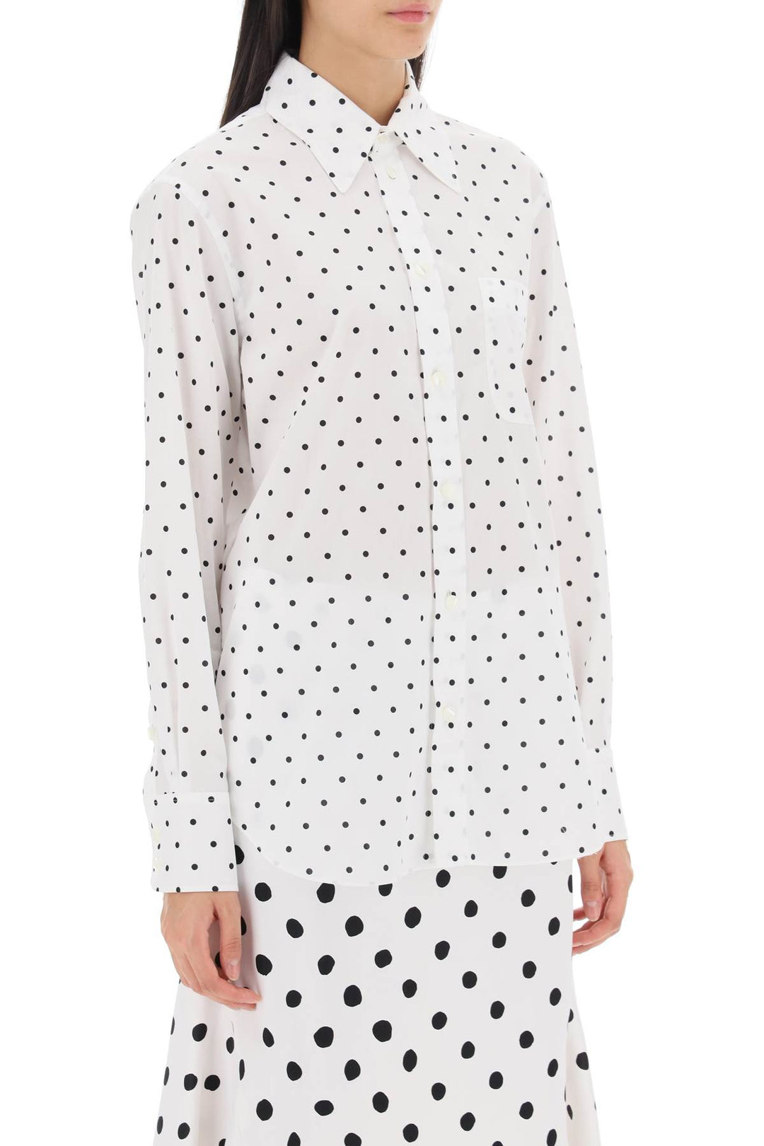 Polka Dot Poplin Shirt - Marni - Women