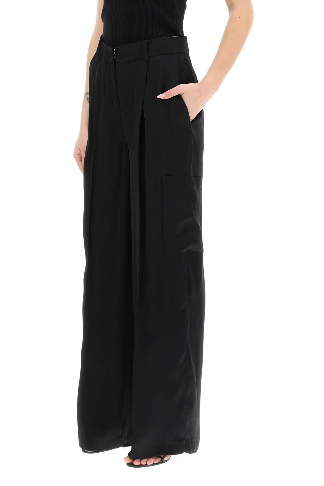 Satin Cargo Pants - Loulou Studio - Women