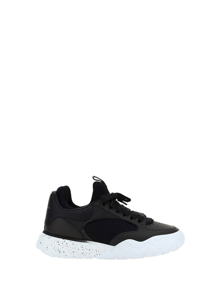 Leather and neoprene sneakers