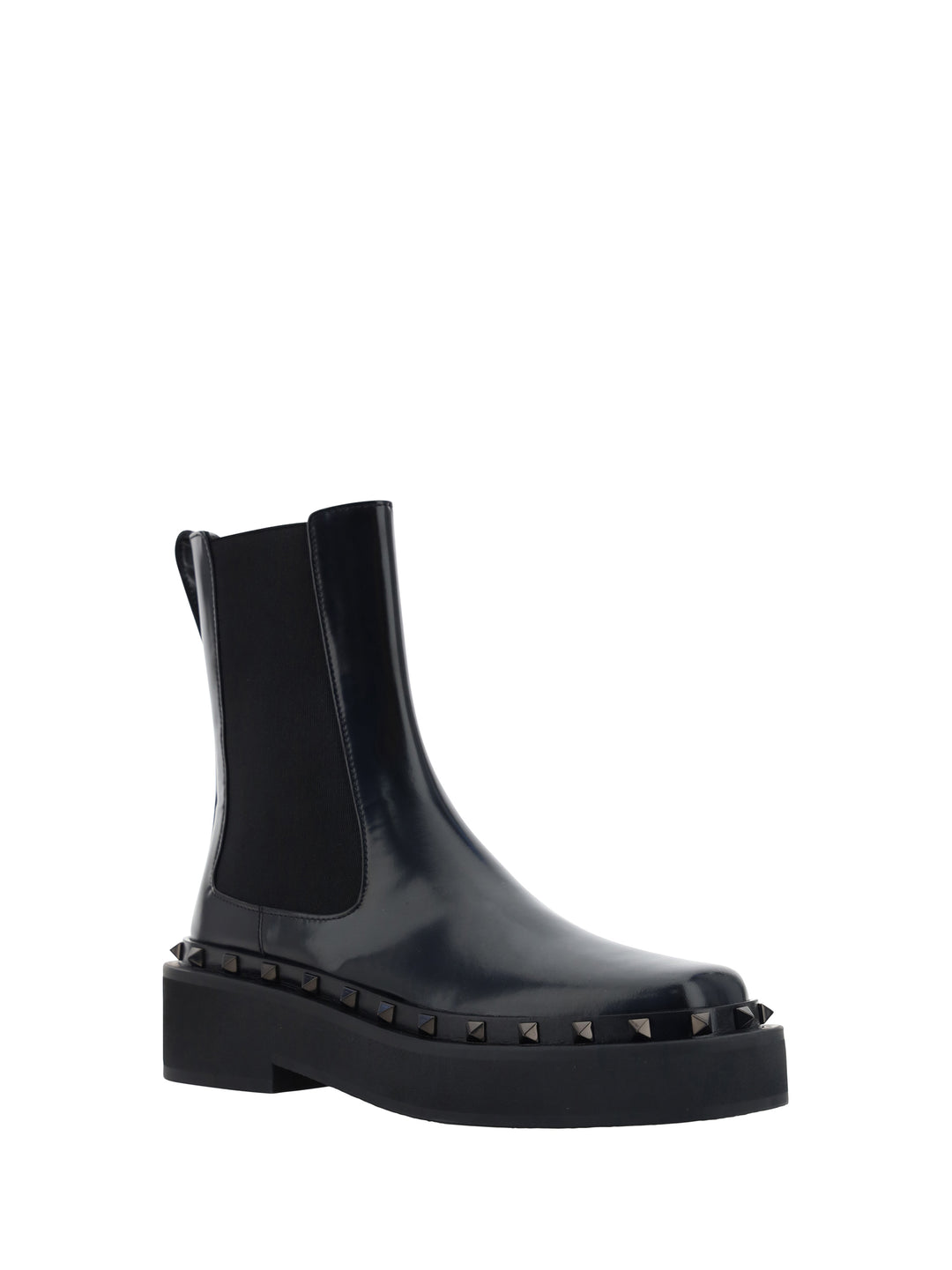 Patent leather ankle boots