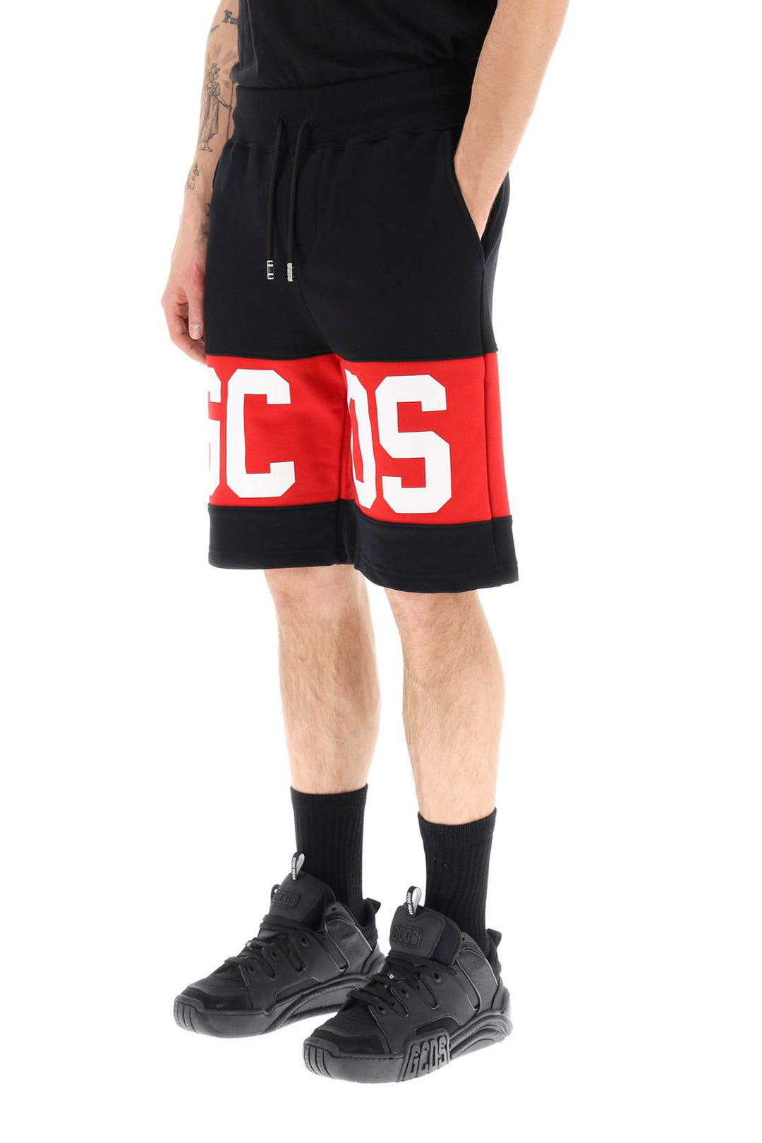 Sweatshorts With Logo Bands - GCDS - Men