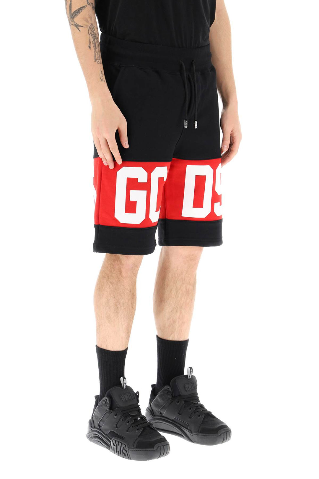 Sweatshorts With Logo Bands - GCDS - Men