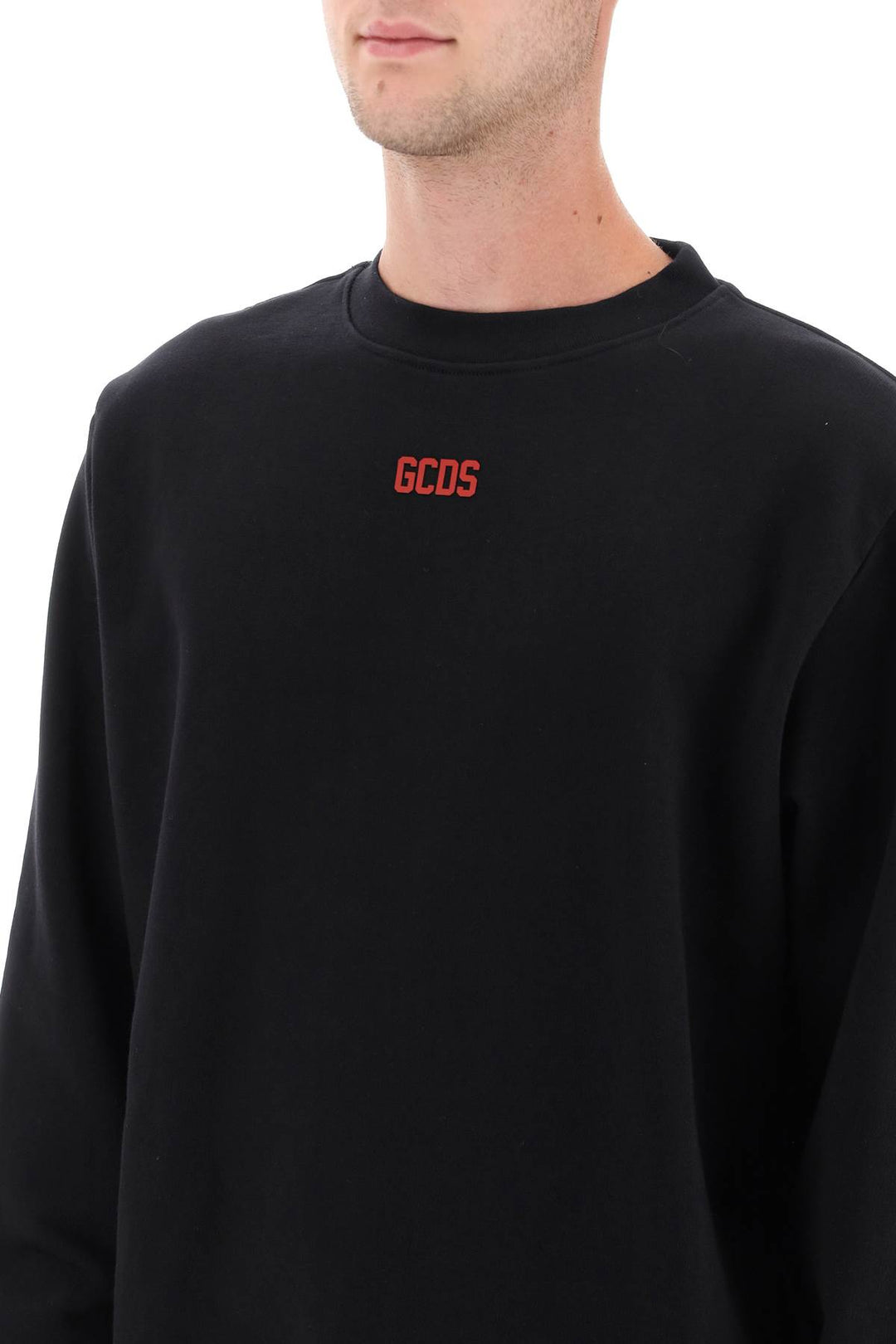 Crew Neck Sweatshirt With Logo Print - GCDS - Men