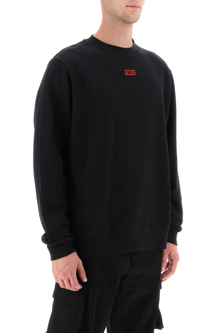 Crew Neck Sweatshirt With Logo Print - GCDS - Men