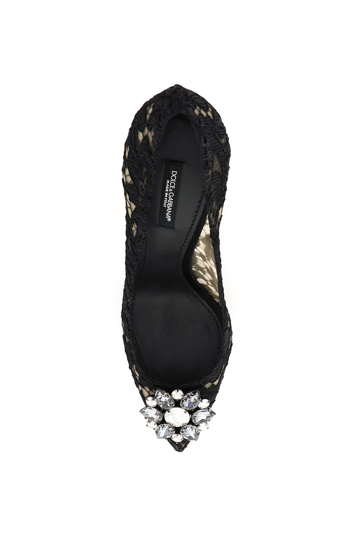 Lace Bellucci Pumps With Broche - Dolce & Gabbana - Women