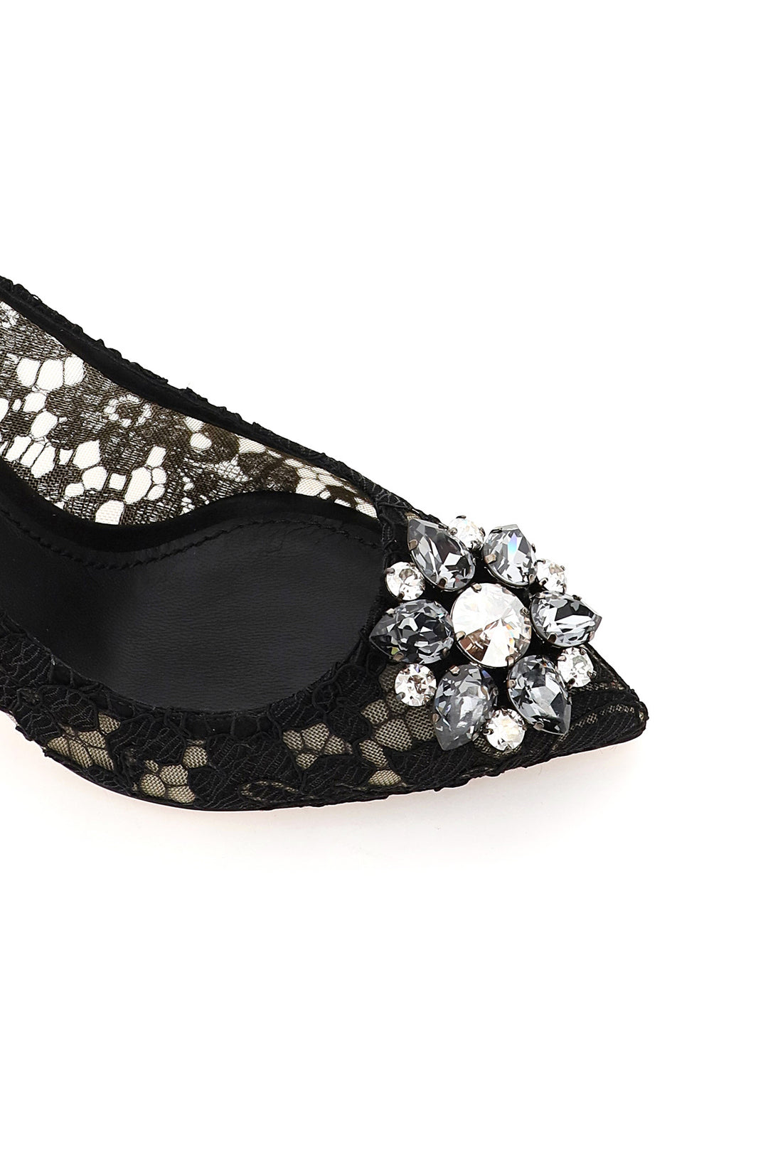 Lace Bellucci Pumps With Broche - Dolce & Gabbana - Women