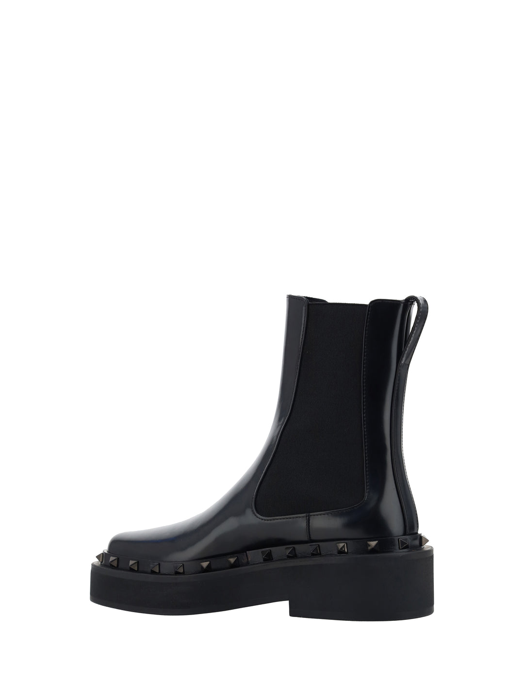 Patent leather ankle boots