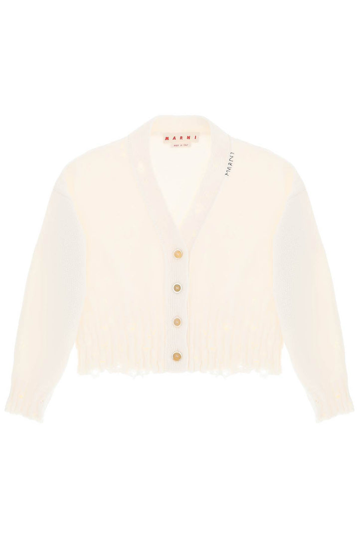 Destroyed Effect Cropped Cardigan - Marni - Women