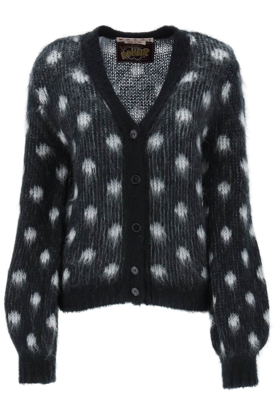 Brushed Polka Dot Cardigan - Marni - Women