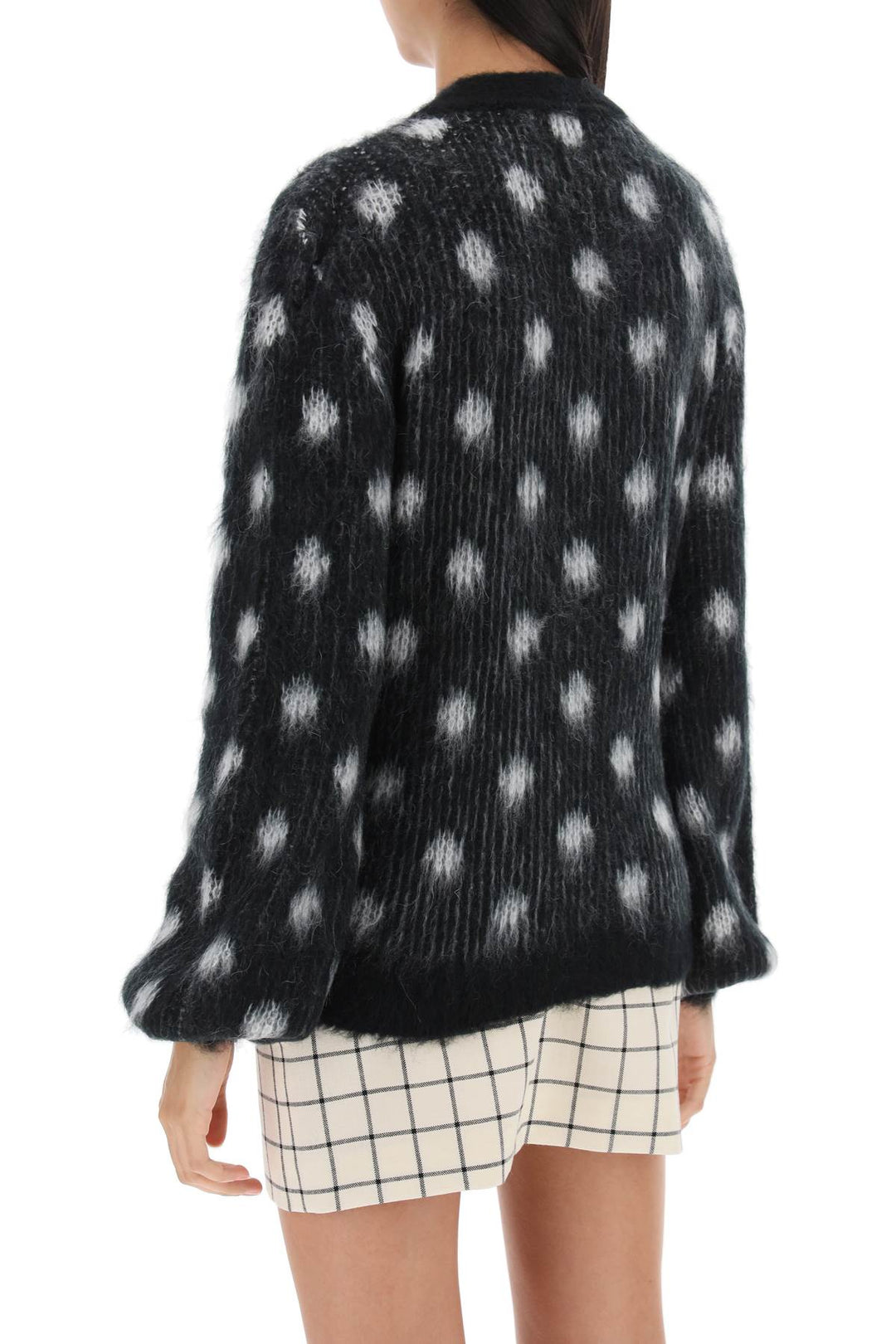 Brushed Polka Dot Cardigan - Marni - Women