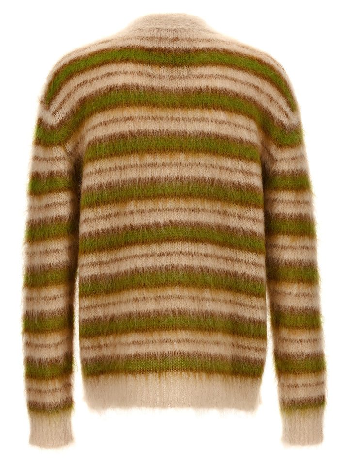 Striped Mohair Cardigan Sweater, Cardigans Multicolor