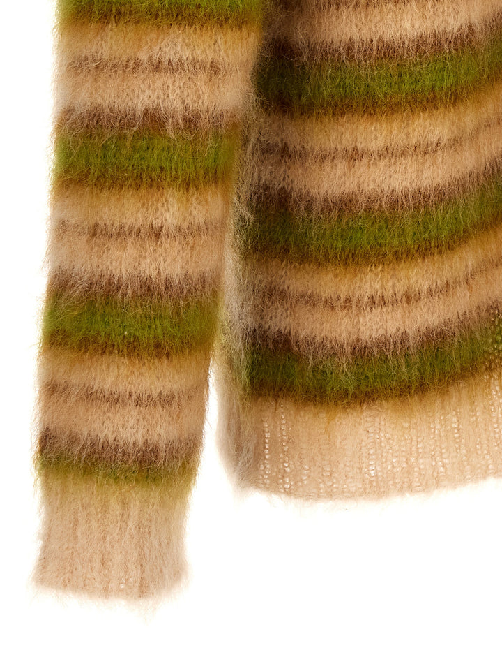 Striped Mohair Cardigan Sweater, Cardigans Multicolor