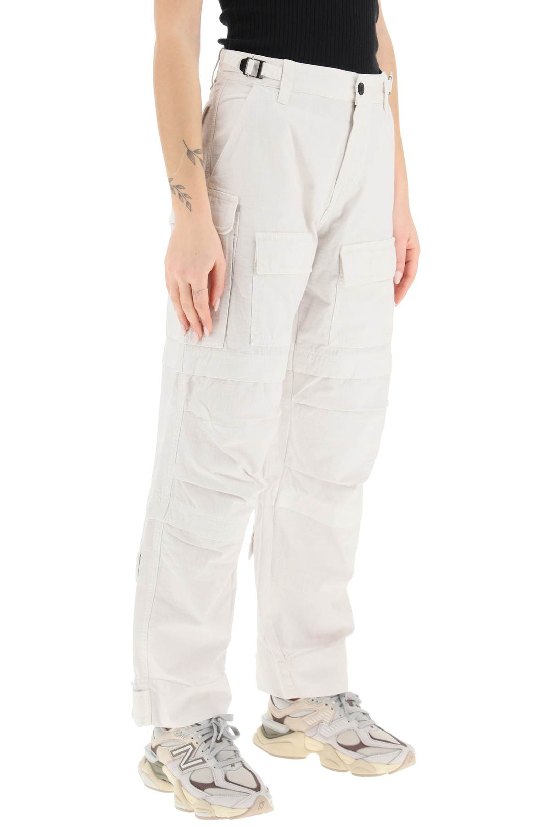 'Julia' Ripstop Cotton Cargo Pants - Darkpark - Women