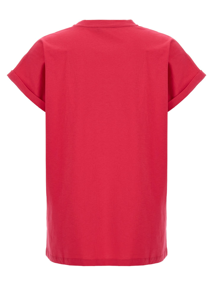 Flocked Logo T-Shirt Fuchsia