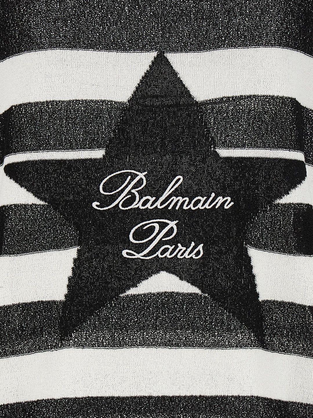 Logo Embroidery Striped Sweater Sweater, Cardigans White/Black