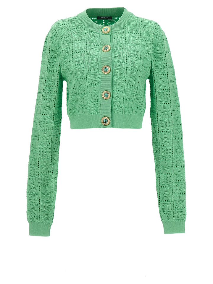 Monogramma Sweater, Cardigans Green