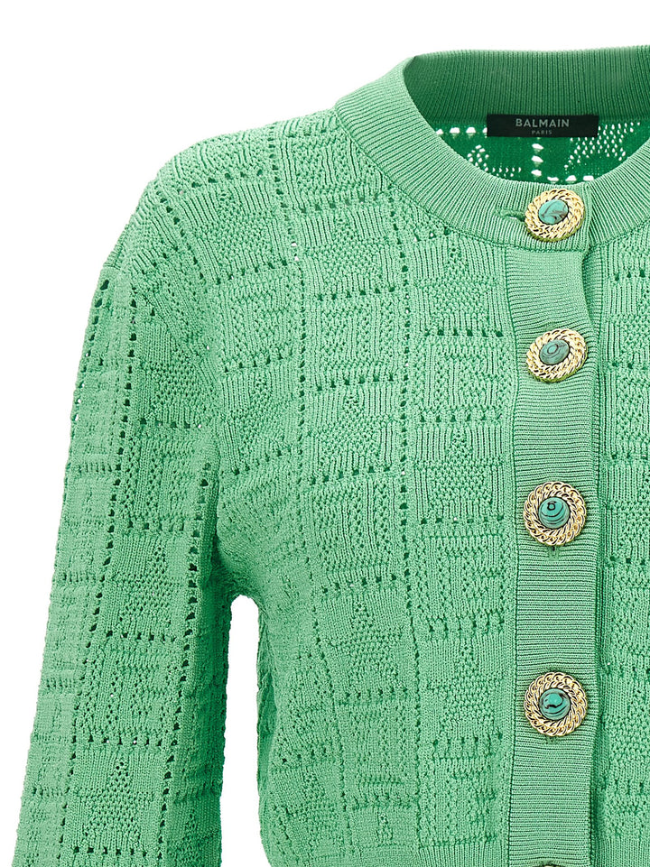 Monogramma Sweater, Cardigans Green