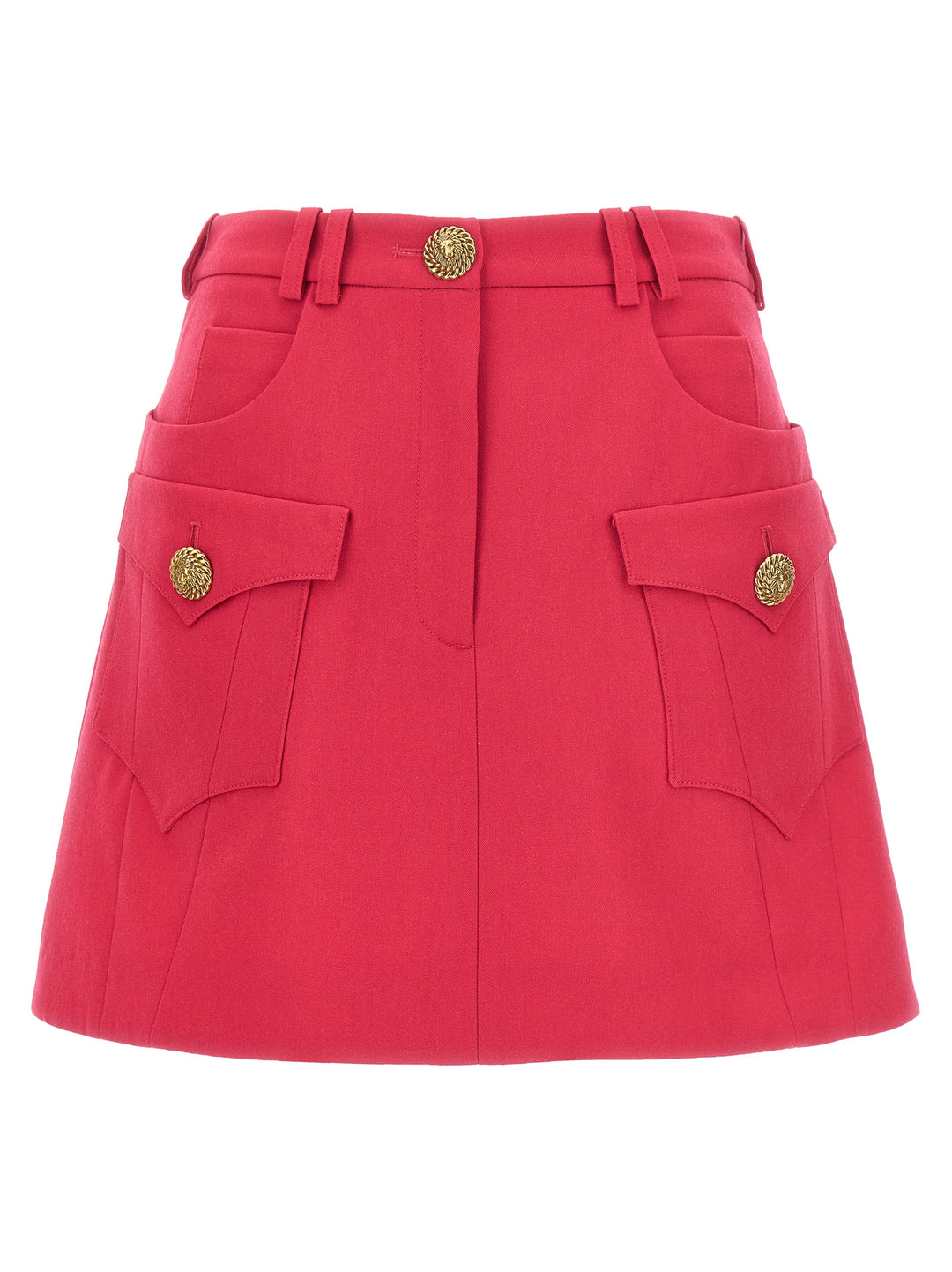 Logo Button Mini Skirt Skirts Fuchsia