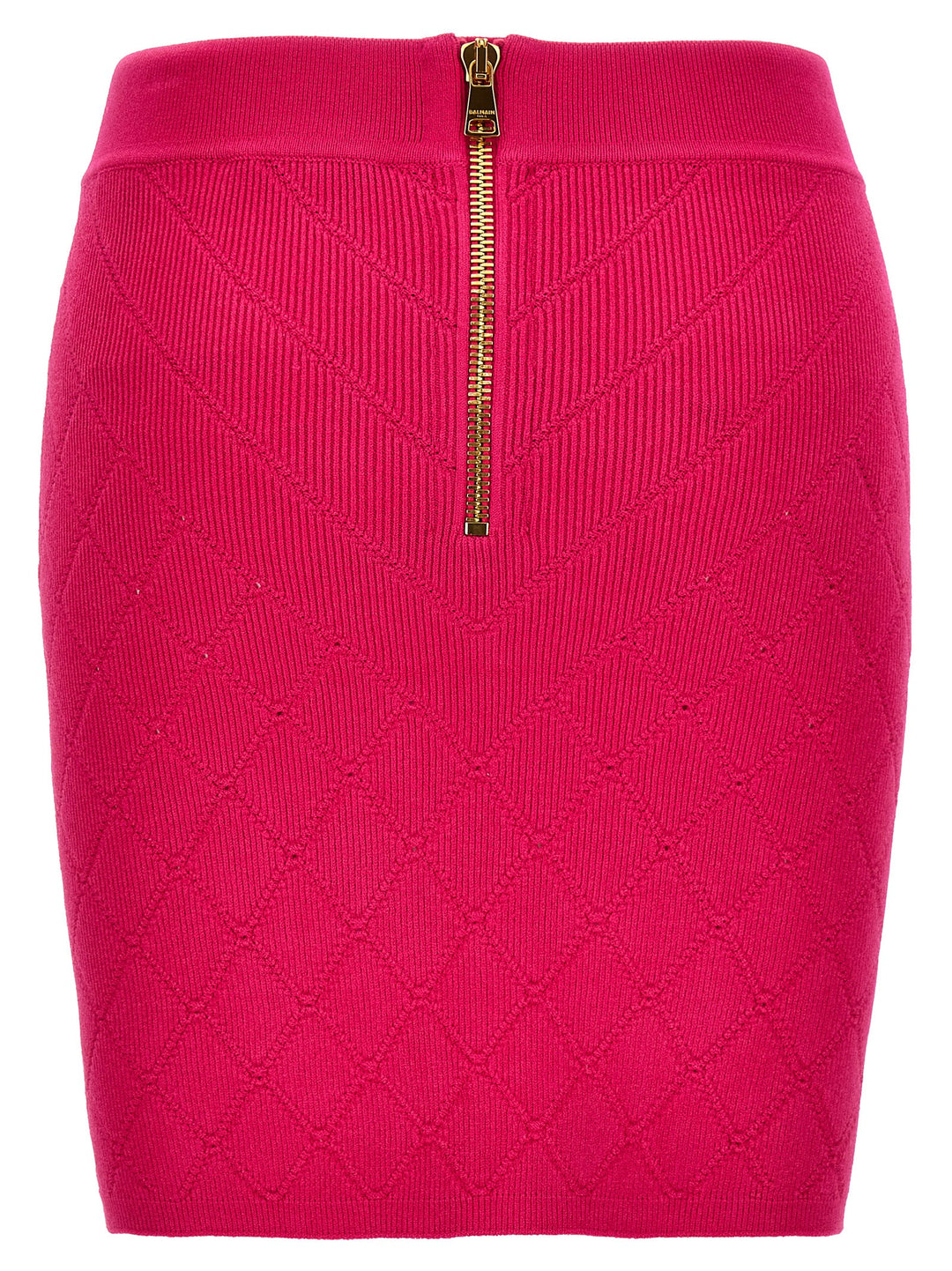 Logo Button Knitted Skirt Skirts Fuchsia