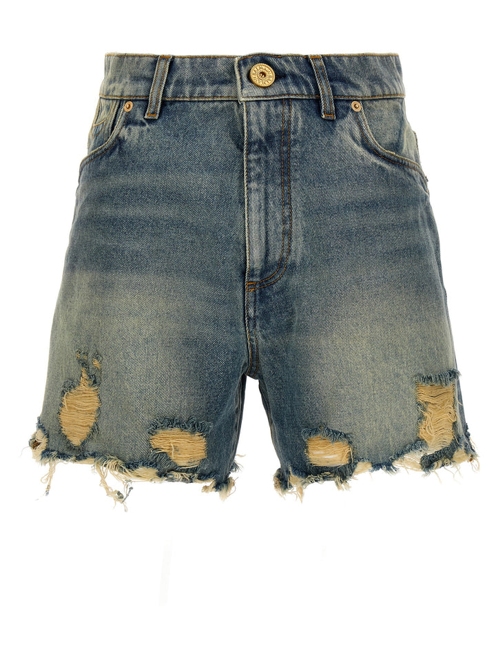 Vintage Denim Shorts Bermuda, Short Blue