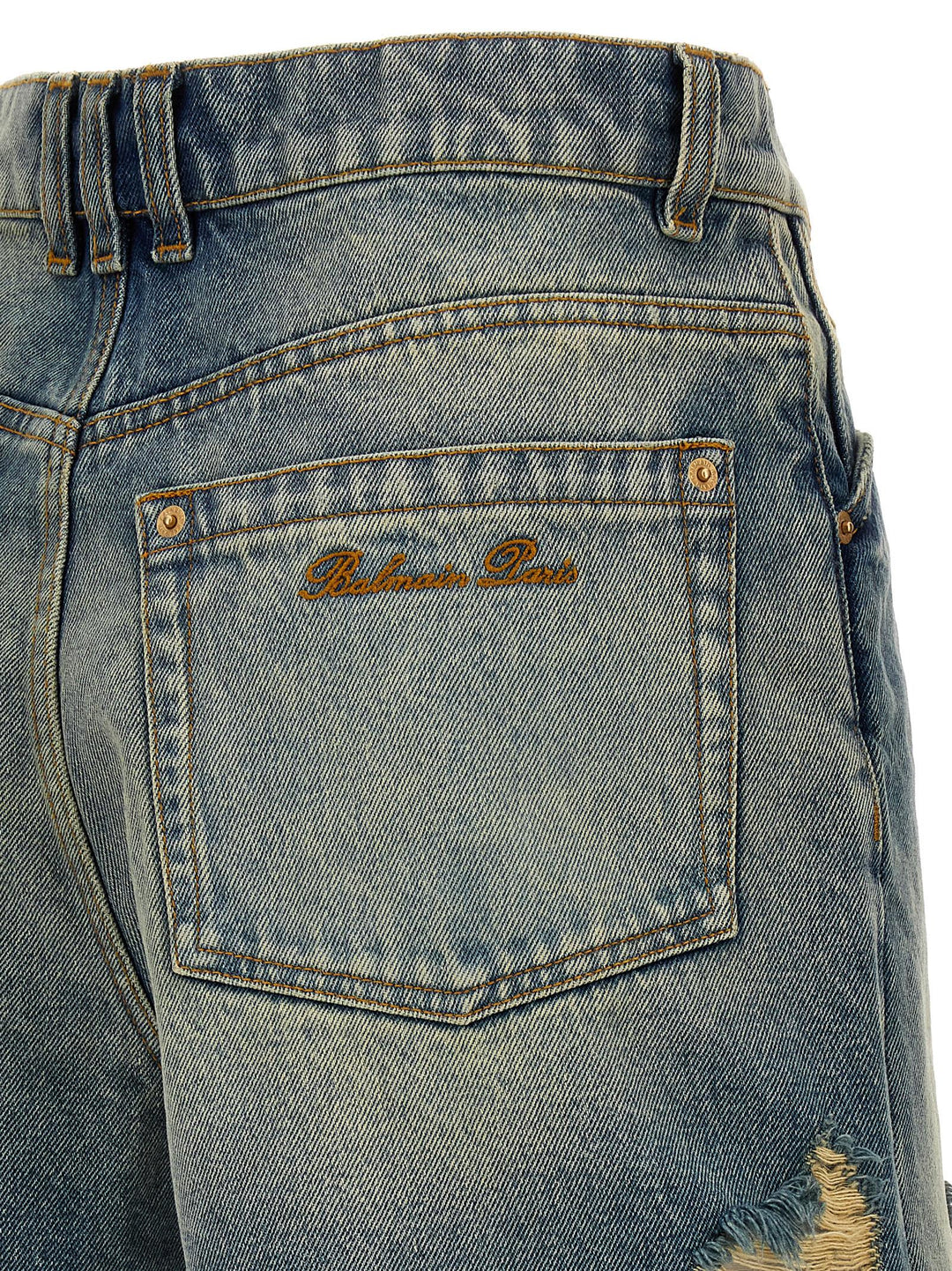 Vintage Denim Shorts Bermuda, Short Blue