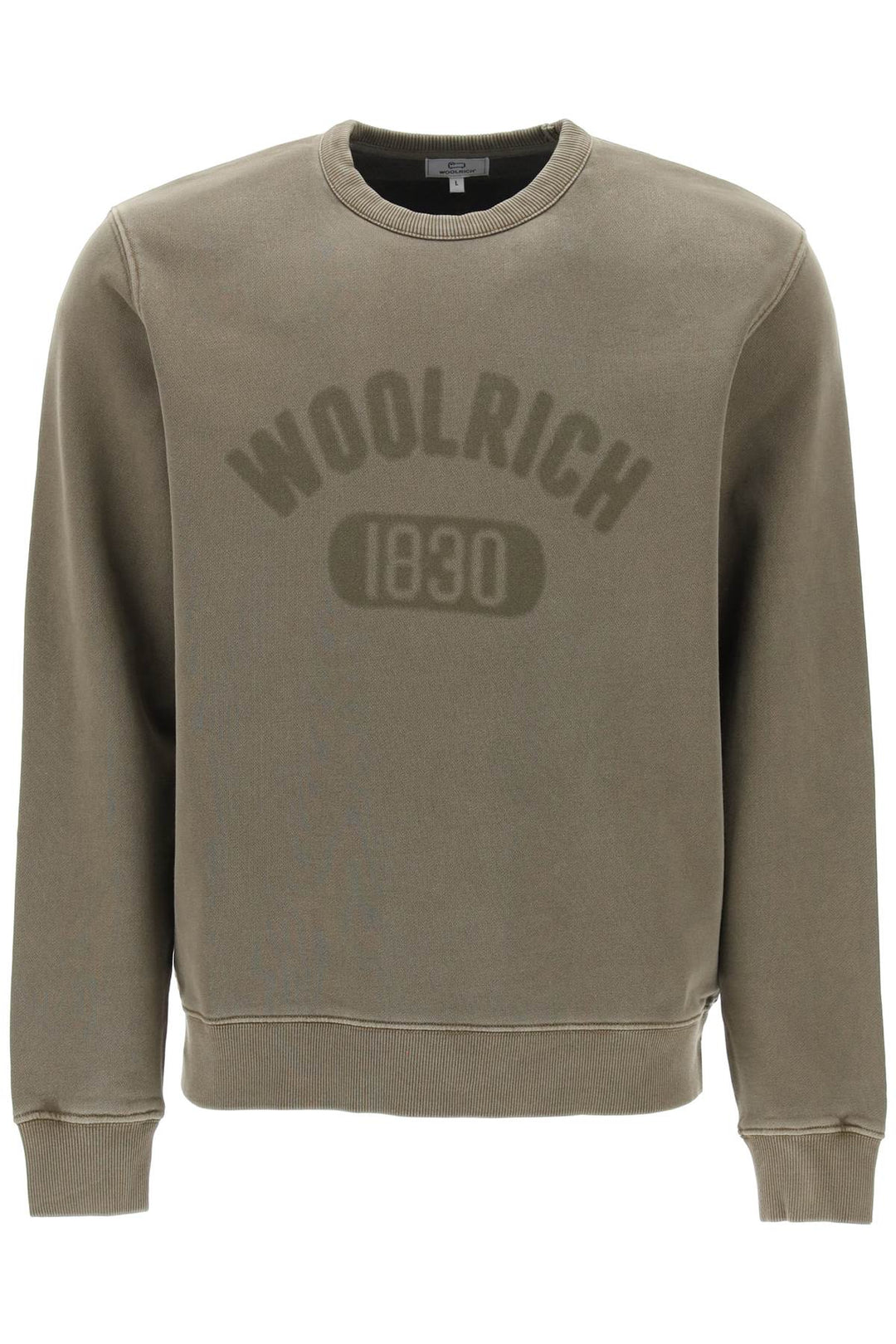 Felpa Girocollo Con Logo Effetto Sbiadito - Woolrich - Men