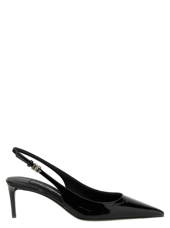 Logo Slingback Pumps Black