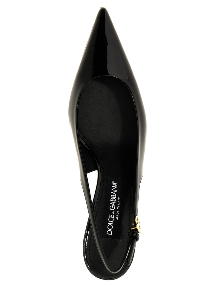 Logo Slingback Pumps Black