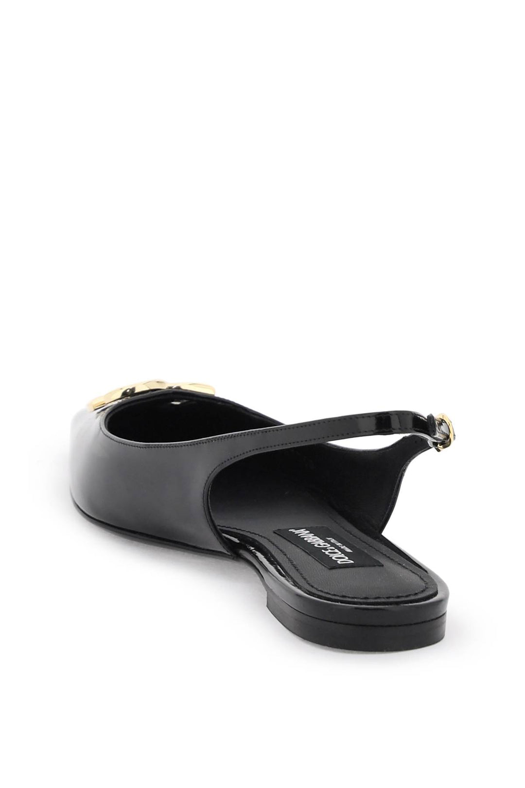 Slingback Ballet Flats With Dg Logo - Dolce & Gabbana - Women