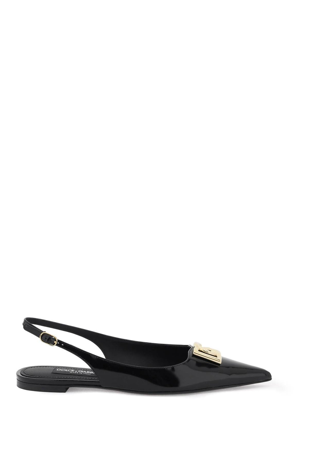 Slingback Ballet Flats With Dg Logo - Dolce & Gabbana - Women